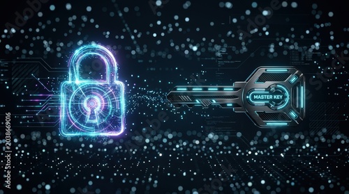 Security handshake process. Secure access protocols including key exchange and biometric validation