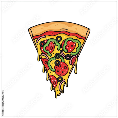 Delicious Slice of Pepperoni Pizza.
