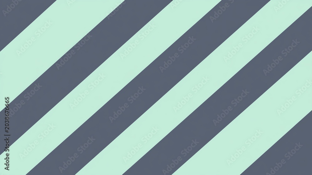 Fototapeta premium Diagonal Mint Green Slate Grey Bold Stripe Pattern