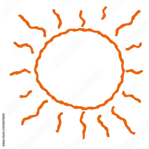 Sun line animation graphic
