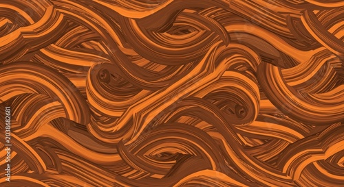 Abstract swirling brown orange pattern.