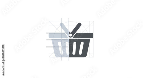 Shopping basket with checkmark icon.