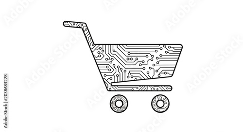 Shopping Cart Ecommerce Icon.