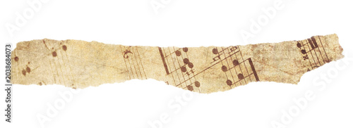 Torn Sheet Music Fragment