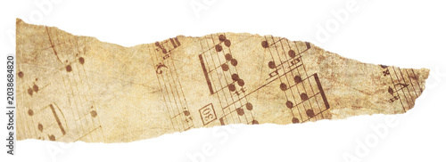 Torn Sheet Music Fragment