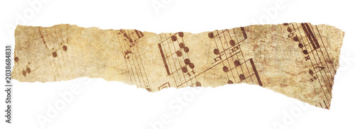 Torn Sheet Music Fragment