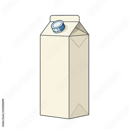 Carton of milk with cap
