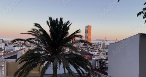 Alicante city view in evening