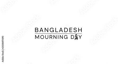 Foto Bangladesh Mourning Day Commemorative Text Design
