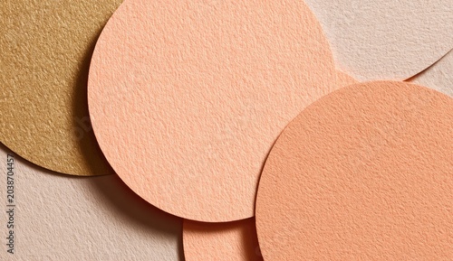 Overlapping pastel circles with textured surface