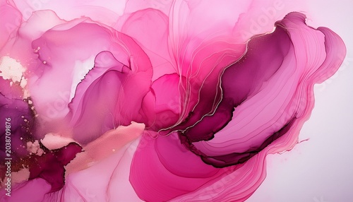 Pink Radiant And Vibrant Alcohol Based Ink Captivating An Abstract Masterpiece