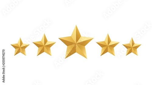 Golden stars, rating symbols, shiny starburst icons, gold ratings