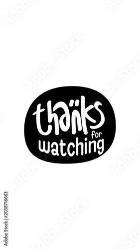 A charming, hand-lettered, black and white animated message reading 