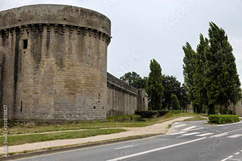 Εκτύπωση καμβά Historic city walls of Guerande, Brittany, in summer