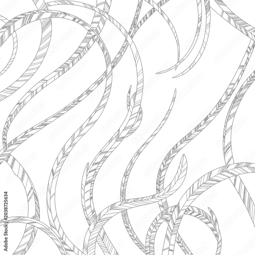 Obraz premium Wheat ears illustration on white background drawing sketch gray vector line art