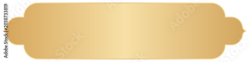 Luxurious gold-colored sign with Thai patterns and vintage, retro elements.