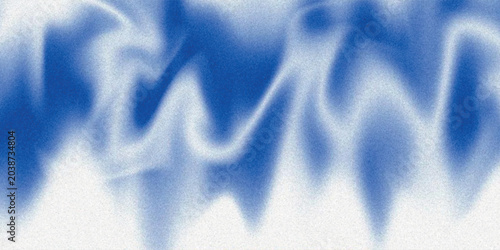 Abstract risograph print style background with organic blue smudged aura