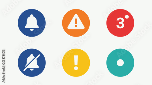Photography Warning signs and symbols icons set.