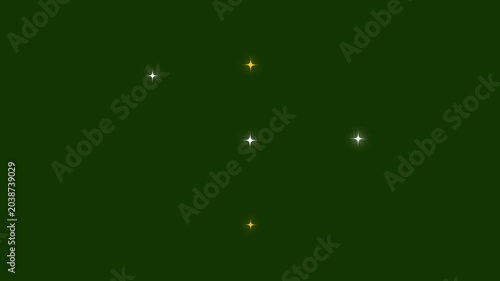 Magical Star Twinkling Motion Graphics with Glowing Sparkle Rays, Shiny Glitter Effects, Flat Vector Doodle Stars and Bright Festival Light Animation in 4K