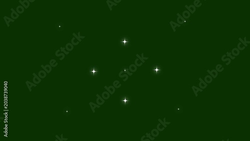 Twinkle Star Glitter Sparkle Vector Doodles with Shining Optical Flare, Rotating Glow Rays, Magical Festival Effects and Bright Animated Stars in Stunning 4K Video