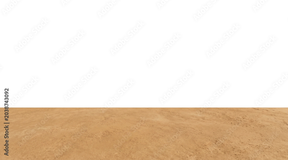 Naklejka premium Sand ground plane transparent background