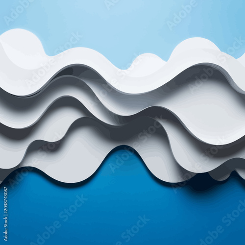 Modern Blue Abstract Geometric Business Vector Background