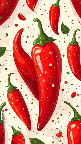 Chili pepper pattern.
