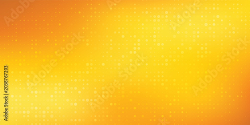 Modern Vibrant Gold Gradient Backdrop with Digital Pixels and Dots Matrix