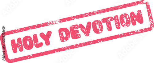 Εκτύπωση καμβά Holy Devotion Text Stamp in Red Color Expressing Faith and Spiritual Commitment
