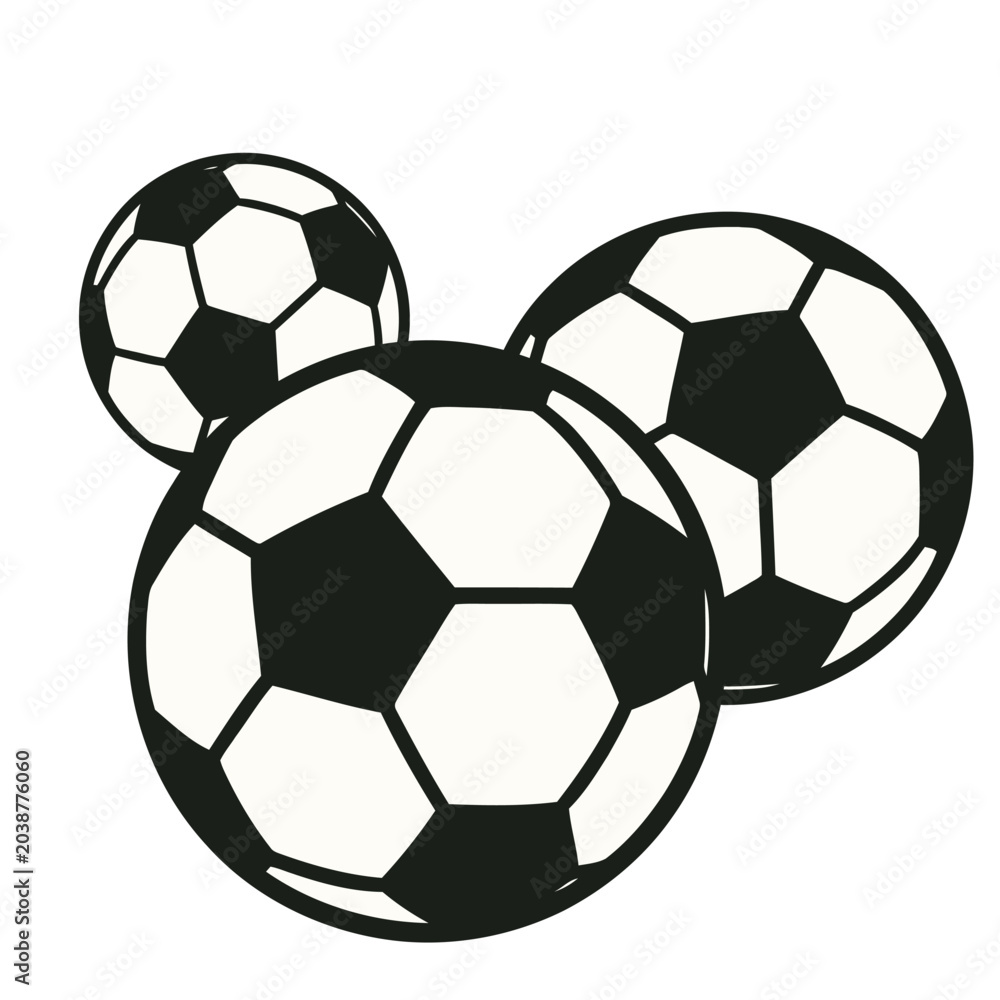 Fototapeta premium Football Ball Flat Design Vector for Match and Game Projects