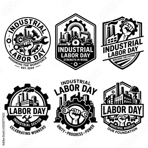 Photos Industrial Labor Day Logos.
