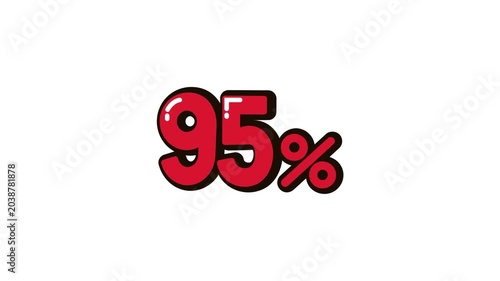 95 Percent Discount Animation 4K Video