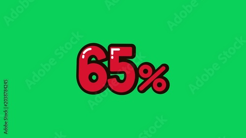 Green Screen 65 Percent Discount Animation 4K Video