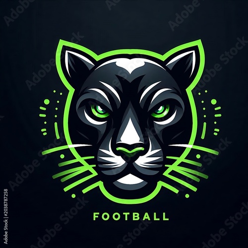 Panther American Football Badge Logo