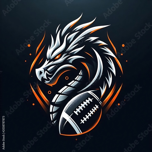 Dragon Football Esports Logo Design