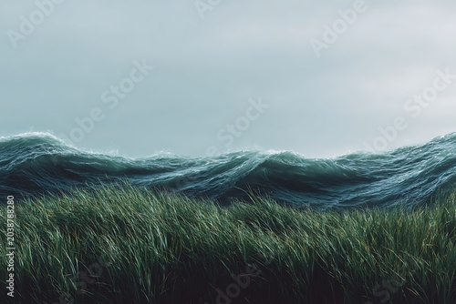 green grass and blue sky