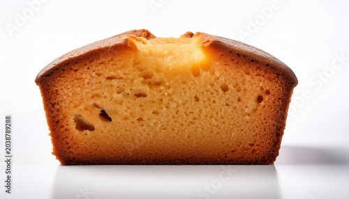 Slice Of Brown Sugar Pound Cake Isolated On A Clean White Surface For Bakery And Dessert Photography And Culinary Presentations