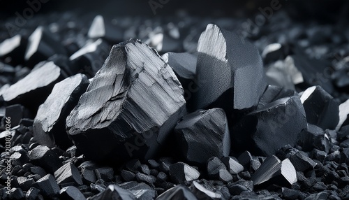 Pieces Of Graphite Extracted From A Mine