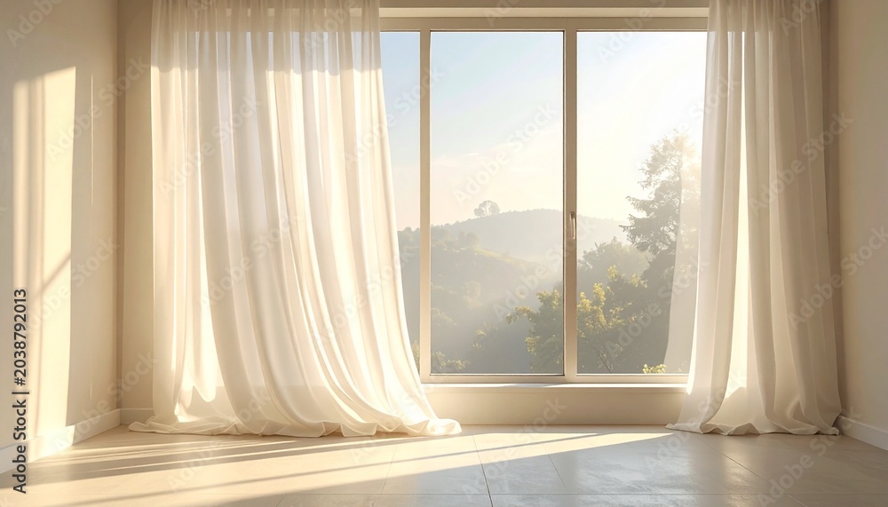 Fototapeta premium window and curtains