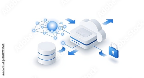 Secure cloud data storage and network connection