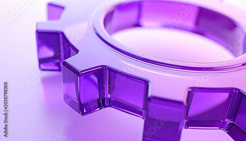 Abstract Purple Gear Cogwheel Macro Detail.