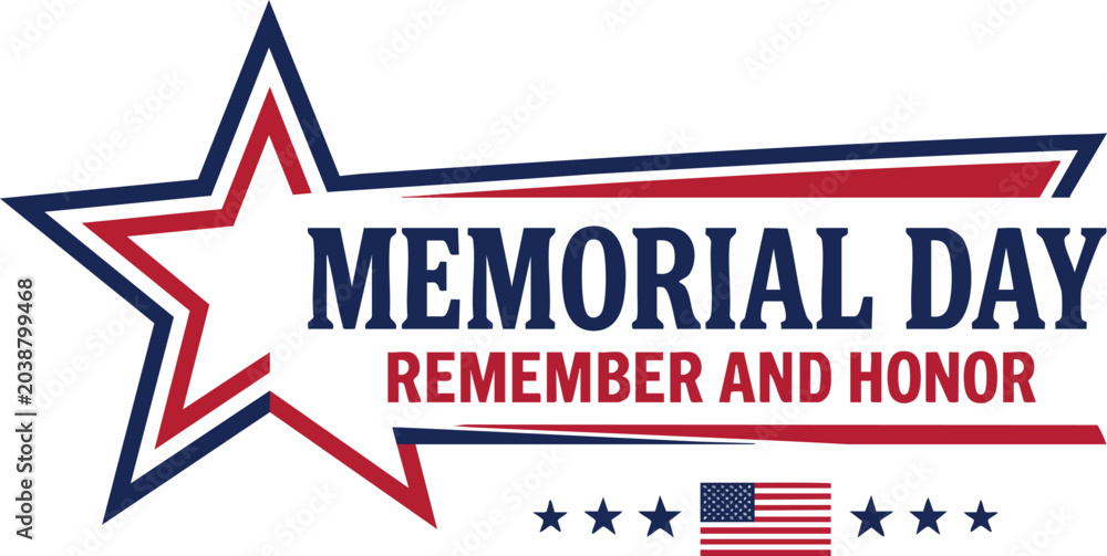 Fototapeta premium Tribute to Memorial Day, a United States holiday dedicated to honoring military personnel who died in service.