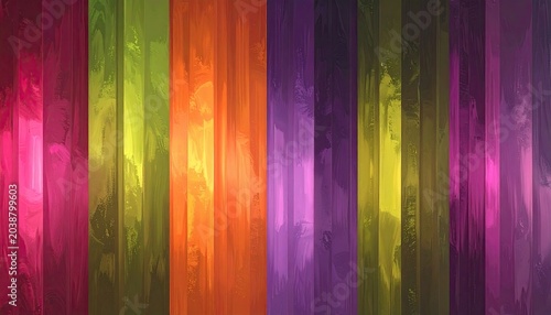 Vibrant Vertical Stripes of Color Abstract Background.