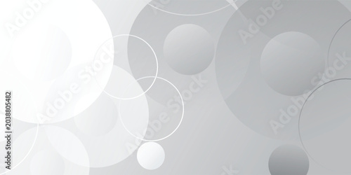 Fotografi Modern geometric abstract background with layered circle shapes and thin glowing