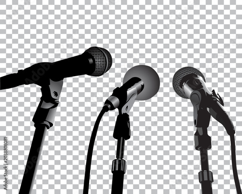 Microphone Icons set. variant microphone icon. Karaoke mic. Podcast microphone. web and mobile icons.