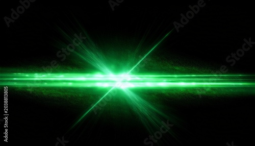 Horizontal Green Light Glow With Sparkle And Flare Ideal For Sci Fi Digital Effects Or Cinematic Designs Beam Laser Light Line Border Isolated On Transparent Background Energy Dynamic Wallpape
