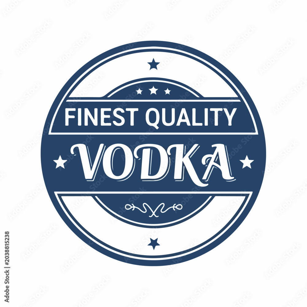 Obraz premium Authentic Vodka Bar Vintage Label Rubber Stamp Bundle