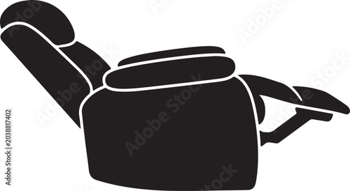 Reclining Chair – Vector Silhouette