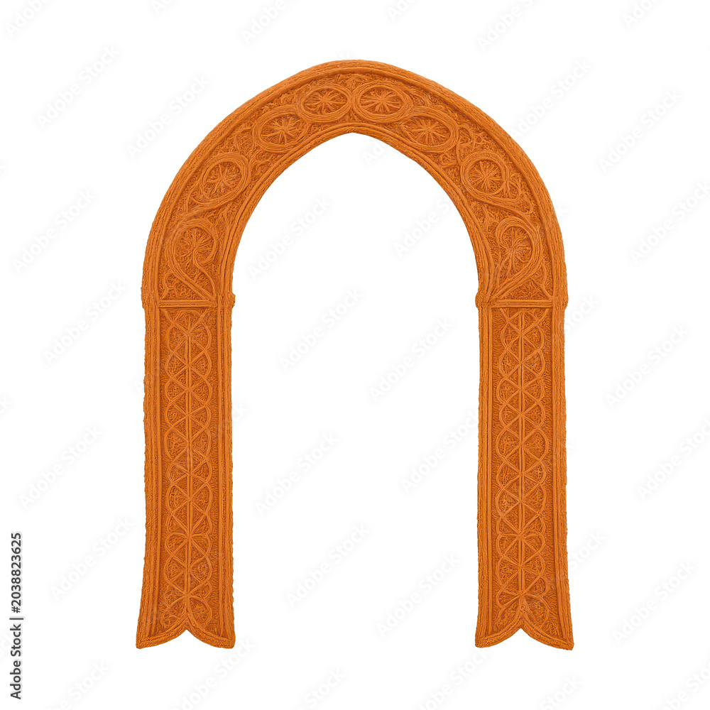 Fototapeta premium PNG Ornate orange arch design