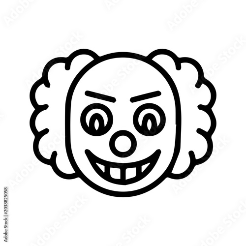 Obraz na płótnie Scary Clown Face Icon